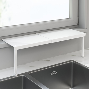 窗台延伸板厨房收纳隔层板加宽延长置物架可伸缩调节窗台改造神器
