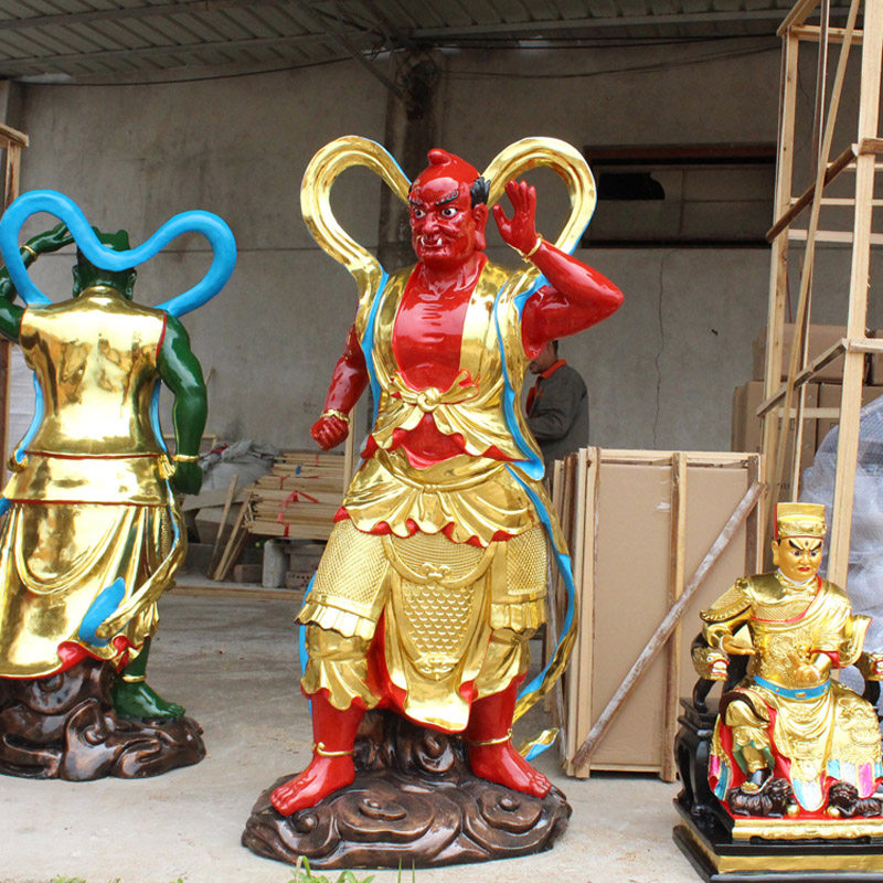 千里眼顺风耳眼见千里耳听八方妈祖护法树脂玻璃钢佛像寺庙摆件