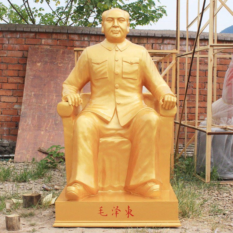 雕像周恩来四大伟人玻璃钢摆件