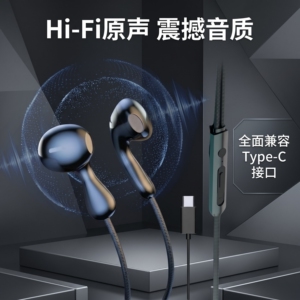 耳机有线入耳式游戏电竞type-c降噪高音质适用于vivo小米OPPO通用