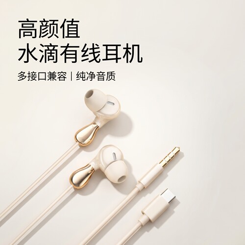 游戏耳机有线吃鸡听声辨位Type电竞带麦入耳式适用于vivo小米OPPO