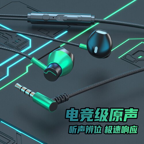 重低音耳机有线type-c入耳式降噪适用于华为OPPO圆孔高音质高颜值