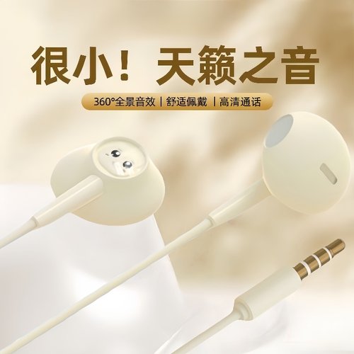 通用型typec耳机有线适用OPPO华为vivo耳塞线控K歌通话入耳式适用