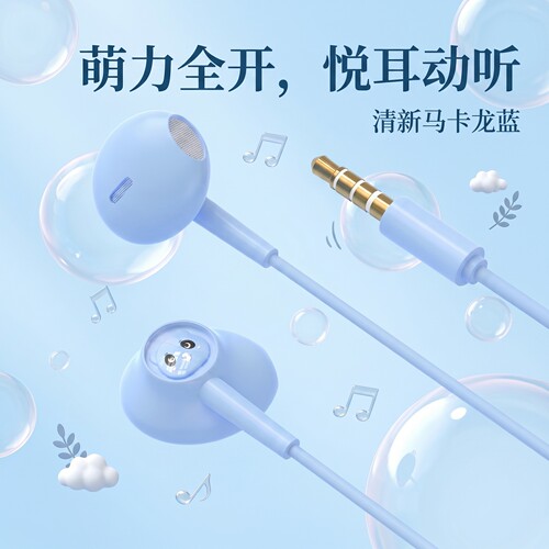 有线耳机半入耳式3.5圆孔接口type-c适用于华为苹果OPPOvivo新款