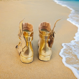 cos鞋和平精英派对舞王金鞋cosplay鞋动漫二次元道具鞋定制