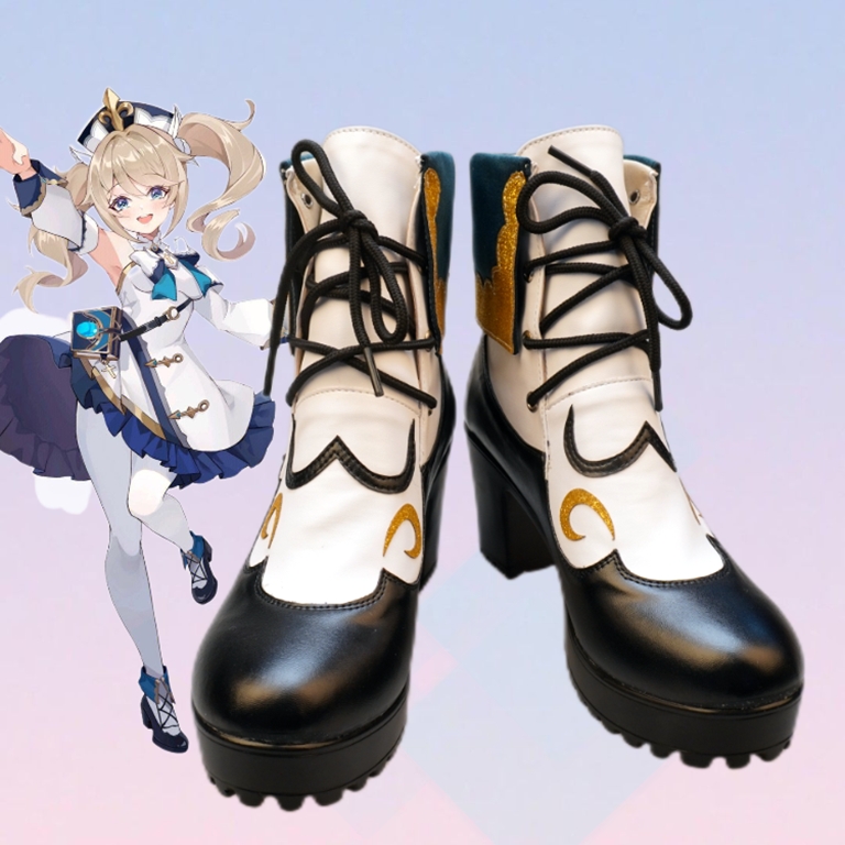 原神cos 芭芭拉鞋cosplay鞋动漫游戏道具鞋定制