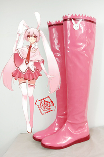 V5 VOCALOID 樱花音樱初音 粉红 COSPLAY鞋 定做增高还原