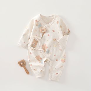 嬰兒衣服四季 爬服a類春秋初生 純棉連體衣寶寶無骨哈衣新生兒長袖