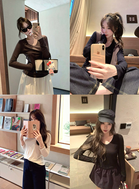 FFLU多色入芭蕾打底！抗变形羊绒打底弹力T