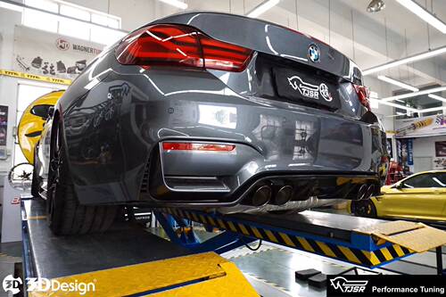 正品3D Design BMW宝马F82M4干式碳纤维尾唇扩散器2型 行货质保