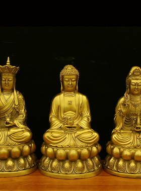 精工纯铜观世音地藏王菩萨佛像