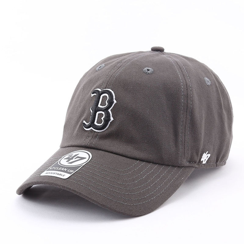 thumbnail for 47Brand Embroider Peaked Cap Boston B Baseball Cap Easiest for match Couple Hard Top Sunshade Curved Brim Showing Face for Young Men and Women