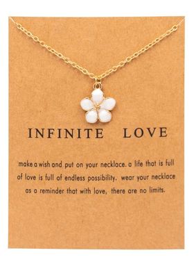 New Trendy Fashion Gold Color Alloy Cute Flower Infinite Lov