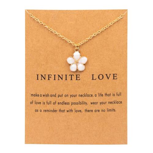 New Trendy Fashion Gold Color Alloy Cute Flower Infinite Lov