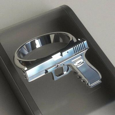 Exquisite Gun Imitation Ring Alloy Gun Ring Polishing Motorc