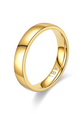 Gold Plated Ring Colour Fashion Women's Simple Couple's Wedd