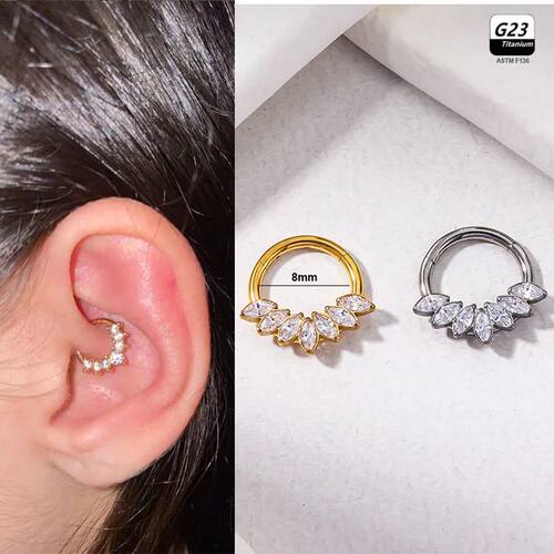 Titanium Piercing Nose Ring Hoop Earring Lip Ring Body Jewel
