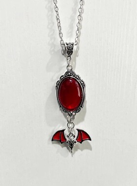 Gothic Vampire Bat Charm Necklace Women Man Fashion Witch Je