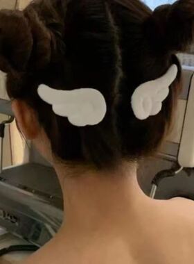 Plush Angel Wing Hairpin Hair Clips Korean Trendy Barrettes