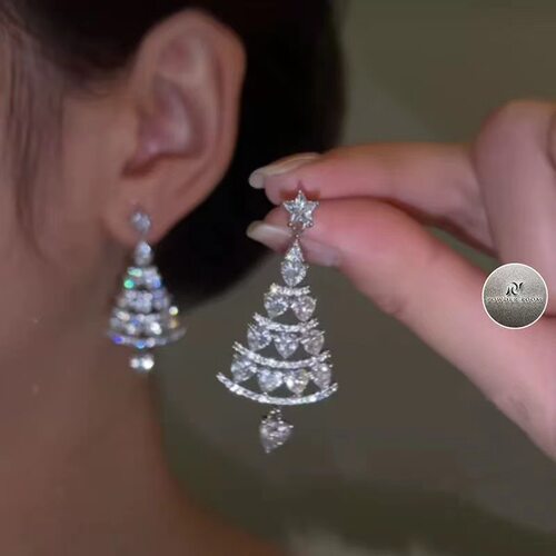 New Christmas Tree Earrings For Women 925 Silver Needle