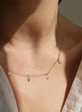 Bling CZ Stone Choker Necklaces for Women Girls Gold Color S