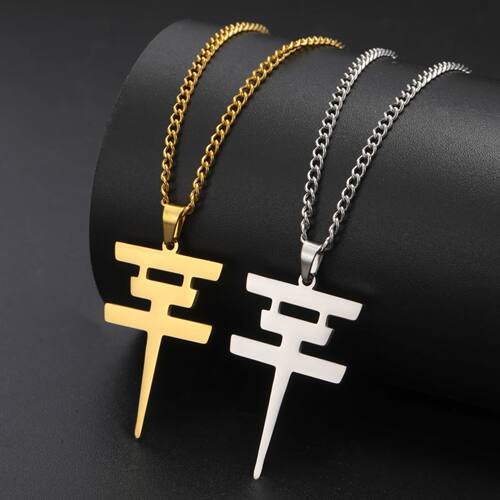 Tokio Hotel Merch Necklace Stainless Steel Band Symbol Penda