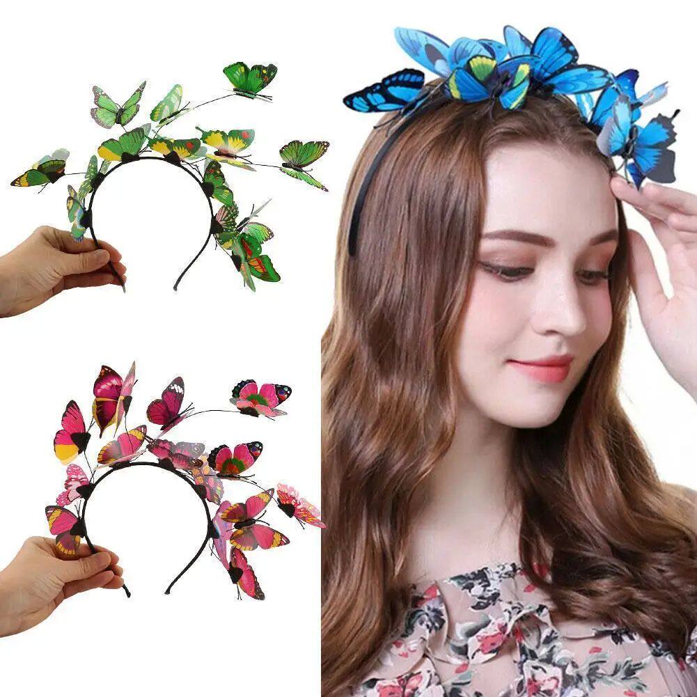 new Butterfly Headbands For Women Girls Colorful Butterfly H