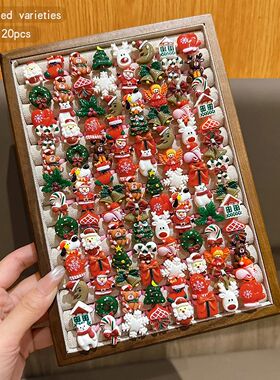 20 random cartoon cute Christmas rings with festive atmosphe