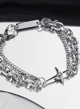 Six-Pointed Star Bracelet Punk Bracelets Hip Hop Y2K Jewelry