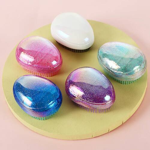 1pc Egg Seashell Shaped Scalp Massage Hair Brush Hair Care C