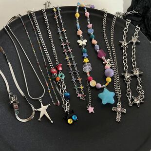Stainless Pendant For Wom Hop Necklace Hip Beads Steel Chain