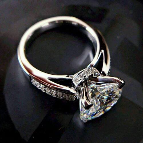 Classic Wedding Engagement Ring for Women Brilliant Cubic Zi
