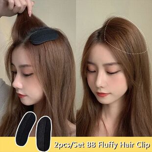 Pad Set Fluffy Women for Hair 2pcs Sponge Mat Roots Clip