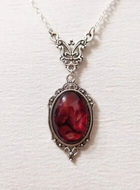 Vintage Red Quartz Crystal Necklace Men's And Women's Talism