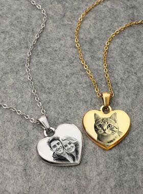Picture Necklace Personalized for Women,Custom Photo Love He