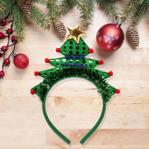 Christmas Headband Lightweight Christmas Hairband Bright Col