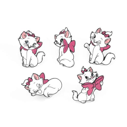 5Pc Anime The Aristocats Brooch Elegant Marie Cat Enamel Pin