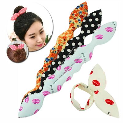 Magic Foam Sponge Clip Bun Rabbit Ears Curler Hairstyle Twis