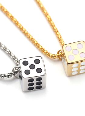 Creative Lucky Dice Pendants Hip Hop Trendy Necklace for Wom
