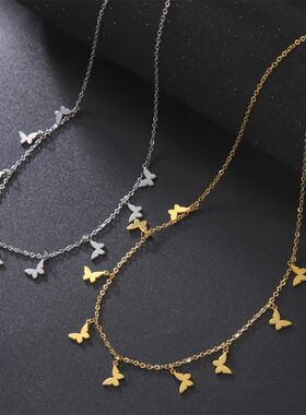Snake Butterfly Small Charm Necklaces for Women Tree of Life