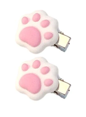 1pc/1pair Mini Cat Paw Shape Hairpin Teens Christmas Ponytai