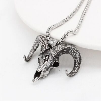 Retro Fashion Gothic Goat Head Pendant Punk Stainless Steel