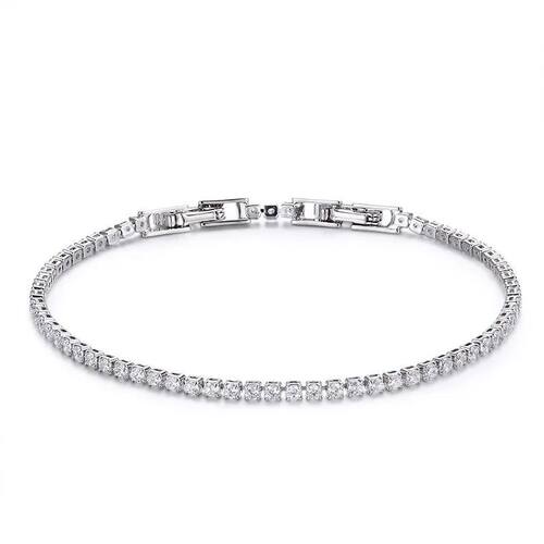 2mm 13.5cm 15-17cm Cluster CZ Link Chain Tennis Bracelets Fo