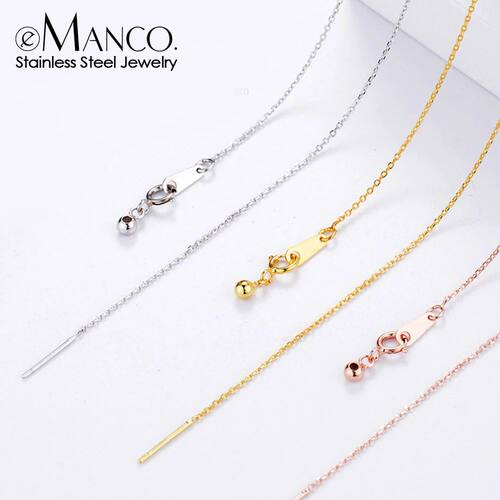 Adjusta Long Layered Pendant Necklace Stainless Steel Neckla
