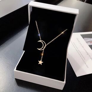 Star Pendant Choker New Gold Moon Necklace Col Simple