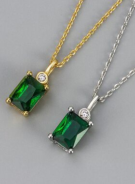 Retro Green Zircon Pendant Necklaces For Women Girls Fashion