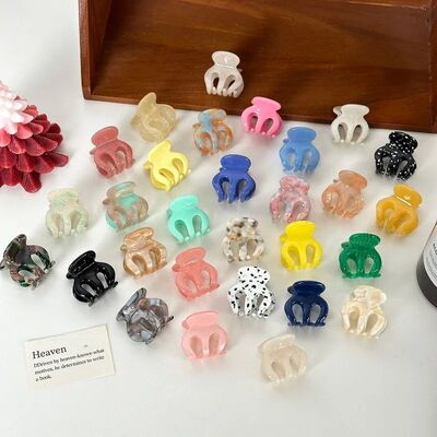 Retro Acetate Hair Claw Clips Sweet Small Hairpins Crab Clam