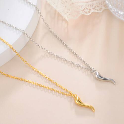 Italian Lucky Horn Charm Good Luck Pendant Necklace for Man