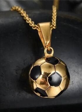 Trendy Football Link Chain Soccer Charm Necklace Pendant Gol