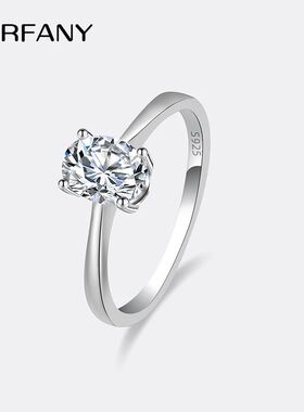 1/2/3CT Oval Moissanite Ring For Women Pure Silver Pigeon Eg
